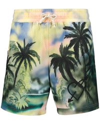 Palm Angels - Printed Techno Fabric Bermuda-Shorts - Lyst