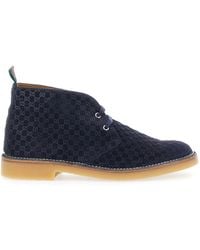 Gucci - Ankle Boots With Web Detail Calf - Lyst