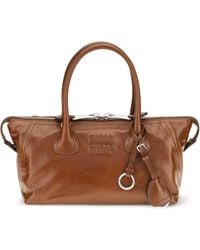 Miu Miu - Glossy Leather Handbag Calf Handbags - Lyst