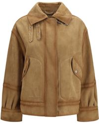 Ermanno Scervino - Aviator Bomber Jacket Suede Leather - Lyst