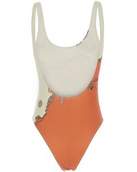 Versace - Swimsuit With Stolen Jewelry Print Tech Fabric Swimwear - Lyst