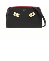 Ferragamo - Mini Leather Top-Handle Crossbody Bag - Lyst