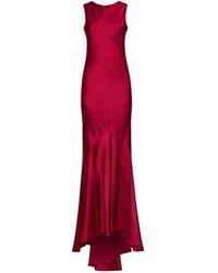 Max Mara - Pomegranate Redenvers Satin Mserum Long Dress - Lyst