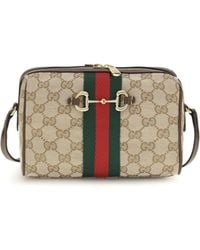 Gucci - Small Horsebit Web Camera Bag Shoulder Fabric - Lyst