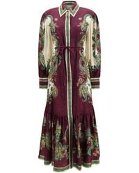 ALÉMAIS - Ruthie Shirt Dress Viscose; Silk - Lyst