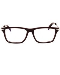 Chopard - Eyeglasses Rectangle Full Rim, Shiny Burgundy Frame And Clear Demo Lenses Lens Vch35701Ck - Lyst