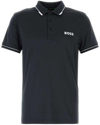 BOSS - Midnight Stretch Polyester Polo Shirt - Lyst