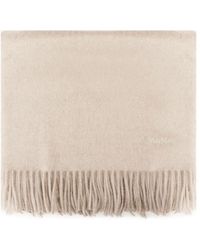 Max Mara - Cashmere Stole With Embroidery And Fringes - Lyst