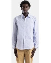 Burberry - Riordan Script Logo Sky Stripe Cotton Poplin Shirt - Lyst