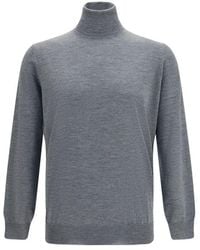 Brunello Cucinelli - Gray Wool Oves Aries Turtleneck - Lyst