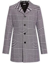 Burberry - Warped Houndstooth Single Breasted Blazer - Lyst