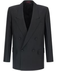 Gucci - Double-Breasted Technical Panama Blazer - Lyst