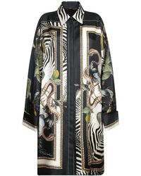 Roberto Cavalli - Silk Scarf Print Shirt - Lyst