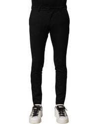 Dolce & Gabbana - Wool Skinny Mid Waist Pants Vigin Cotton Elastane - Lyst