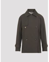 Max Mara - Zeno Trench Cotton Polyester Coat - Lyst