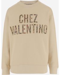 Valentino - Cotton Sweatshirt With Logo - Lyst