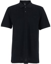 BOSS - Cotton Polo With Tone-On-Tone Logo For Tshirts And Shirts - Lyst