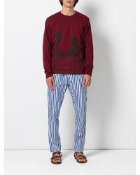 Christian Pellizzari Sweatshirt With Black Palms - Red