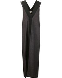 Stefano Mortari - Linen Dress With Crossover Back - Lyst