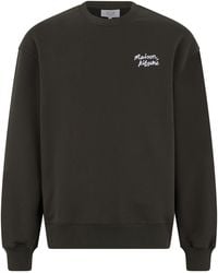 Maison Kitsuné - Crew Neck Sweater Cotton Sweatshirts - Lyst