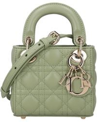 Dior - Christian Micro Lady Bag Lambskin Leather Shoulder - Lyst