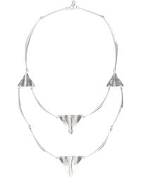 Isabel Marant - Blair Necklace With Triangular Pendants Brass Necklaces - Lyst