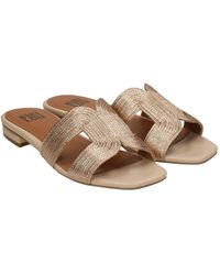 bibi lou flats in powder leather