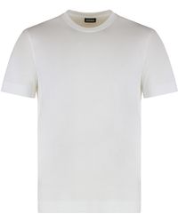 ZEGNA - Crew Neck Cotton T-Shirt T-Shirts - Lyst