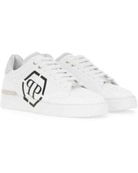 Philipp Plein - Sneaker With Logo Cow Leather Trainers - Lyst