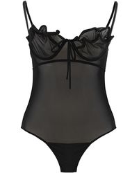 Y. Project - Tulle Bodysuit Elastane Tops - Lyst