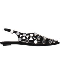 The Attico - Ballerine Grid Suede - Lyst