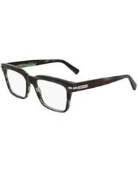 Ferragamo - Sf3014 Striped Mini Eyeglasses With Clear Demo Lens - Lyst