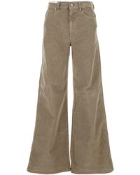PT Torino - Cindy Pants With Logo Patch On The Rear And Wide Leg - Lyst