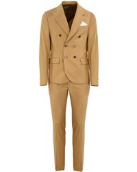 Daniele Alessandrini - Camel Double-Breasted Suit - Lyst