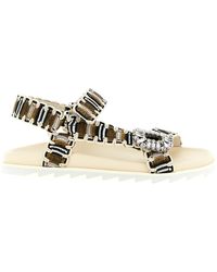 Roger Vivier - Polyester Flat Sandals - Lyst