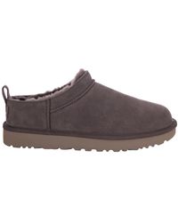 UGG - Classic Shearling-Lined Suede Slip-On Flats - Lyst