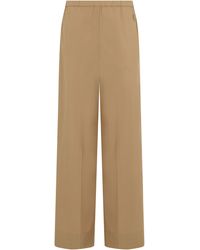 Moncler - Wide-Leg Cotton Trousers - Lyst