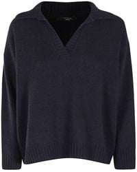 Weekend by Maxmara - Agre V-Neck Knitted Jumper - Lyst