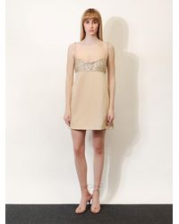 retroféte - Satin Dress With Rhinestones Detail - Lyst