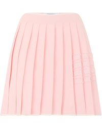 Thom Browne - Mini Skirt Cotton Pleated - Lyst