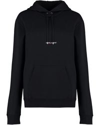 Saint Laurent - Logo Print Sweatshirt T Cotton Sweatshirts - Lyst