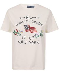 Ralph Lauren - Embroidered Crewneck T-Shirt - Lyst