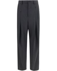 Dolce & Gabbana - Tailored Wide-Leg Wool Blend Pants Fleece Trousers - Lyst