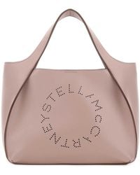 Stella McCartney - Logo Embossed Top Handle Bag - Lyst