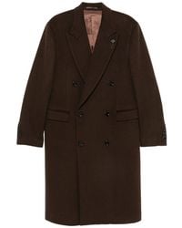 Lardini - Pin-Lapel Double-Breasted Coat - Lyst