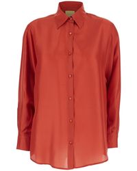 Momoní - Silk Classic Collar Shirt For And Blouses - Lyst