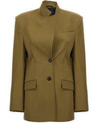 The Attico - Maxi Shoulder Strap Blazer - Lyst