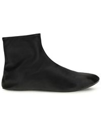The Row - Black Lamb Ovis Aries Aries Ankle Boots - Lyst