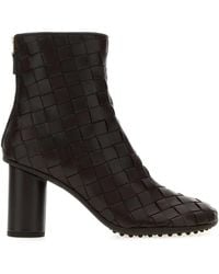 Bottega Veneta - Dark Leather Atomic Ankle Boots - Lyst