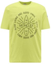 Moncler - Logo Embroidered Crewneck T-Shirt - Lyst
